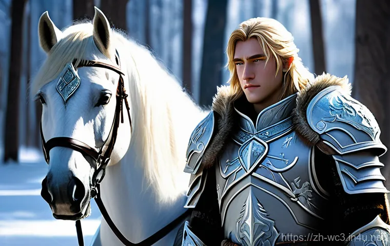 워크래프트3 팬아트 소개 - Prompt 1: Arthas and Invincible in Snowy Serenity** 워크래프트3 팬아트 소개 - Prompt 1: Arthas and Invincible in Snowy Serenity**