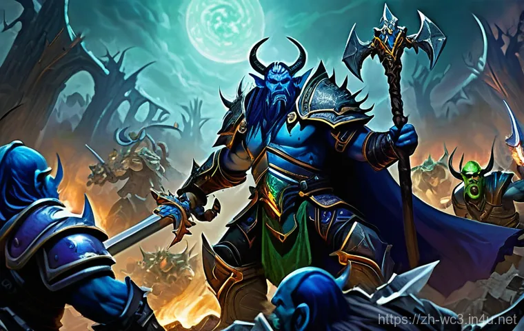 워크래프트3 레더 게임 가이드 - **Prompt 1: "Epic Clash on the Battlefield"**
    A highly detailed, epic fantasy art illustration d...