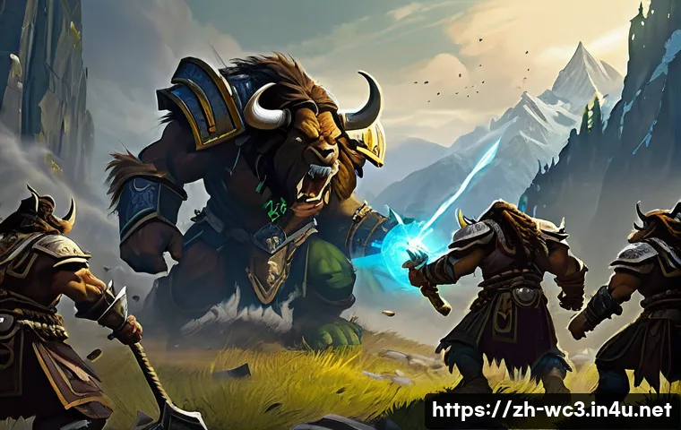 워크래프트3 타종족 간 팀플레이 전략 - **Prompt: Human-Orc Mid-Game Power Push**
    A dynamic, action-packed scene depicting a coordinated...